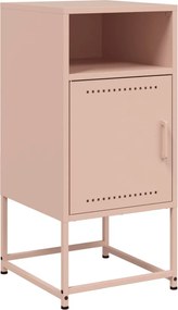 vidaXL Noptieră, roz, 36x39x78 cm, oțel
