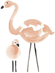 Sticker special size - PINK FLAMINGOS