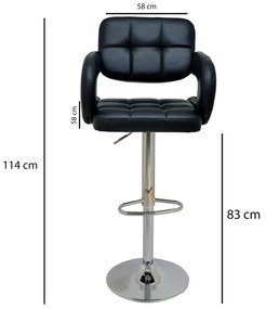 Scaun de bar Burocci Cappa Black