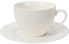 Set of 6 porcelain cups with saucers Linie 240 ml