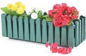 JARDINIERA FENCE, 9 L, TRATATA UV, VERDE, POLIPROPILENA