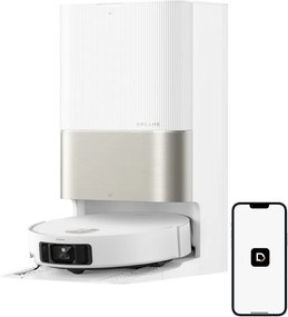 Aspirator robot Dreame X50 Ultra RLX85CE‑6‑WH, 20000 Pa, Recunoastere AI a obstacolelor, Navigare 360°, Control vocal, Sterilizare UV, Alb