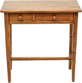 Masa consola, L73 36 H75 cm, nuc antichizat, lemn masiv