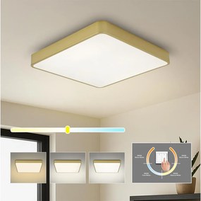 Brilagi - Plafonieră LED POOL SQUARE, 36W, 230V, 3000/4000/6000K, 40x40 cm, auriu
