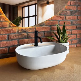 Rea Aura lavoar 50.5x38.5 cm ovale de blat alb REA-U4620