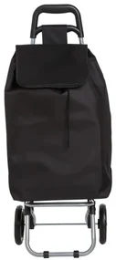 Carucior pentru cumparaturi 5Five Clasic Black, 35 x 28 x H 92 cm
