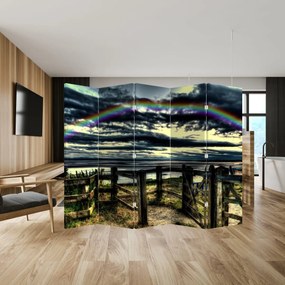 Paravan - Curcubeu deasupa mării (210x170 cm)