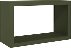 vidaXL Rastel pentru lemne de foc, verde, 100x40x60 cm, oțel