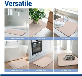 Covoraș de baie bej din diatomit 39x60 cm Simi – Wenko