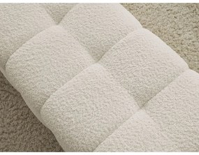 Bancă bej cu tapițerie din țesătură bouclé Mont Blanc – Bobochic Paris