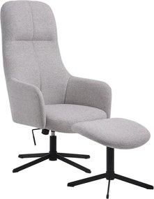 Fotoliu gri deschis pivotant de relaxare Manning – Unique Furniture