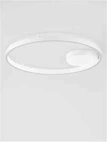 Lustra LED aplicata design modern minimalist HEDRA D-60cm alb