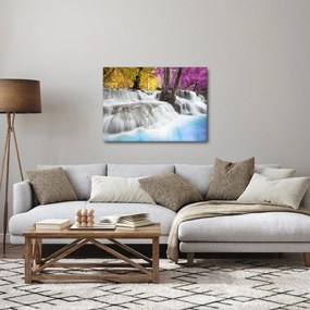 Tablou cu Erawan cascadă în pădure (70x50 cm)