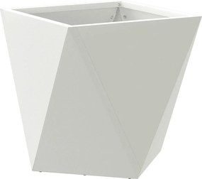 vidaXL Jardinieră Alb 30 x 30 x 30 cm Oțel