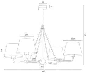 Candelabru design modern Atrani auriu