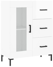 828046 vidaXL Servantă, alb extralucios, 69,5x34x90 cm, lemn compozit