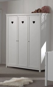 Set Mobilier Copii AMORI, 3 Piese, Alb, Stil Romantic – Vipack