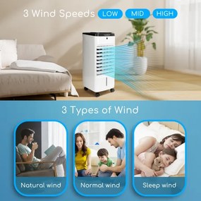 Răcitor de aer Aigostar 60W/230V alb/negru + telecomandă