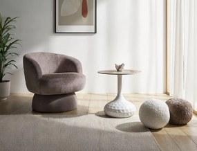 Fotoliu design rotativ COSMIC RAVEN, bej inchis