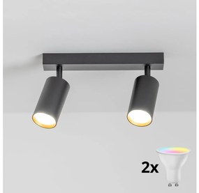 Brilagi - Spot LED dimabil SELE 2xGU10/6,5W/230V negru/auriu