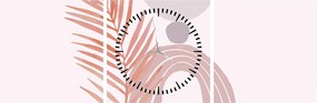 Tablou - Minimalism violet N⁰1 (cu ceas) (90x30 cm)