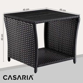 Deuba Masa din ratan Vedis 45x45x40cm - neagra