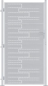 vidaXL Poartă de grădină Argintiu 85 x 174 cm Oţel inoxidabil