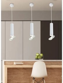 Lustră pe cablu TUBA 1xGU10/50W/230V alb