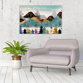 Tablou fgrafic cu cebi (90x60 cm)