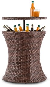 Beerboy ,masă de grădină răcitoare băutură Ø50cm Polyrattan bicolor maro