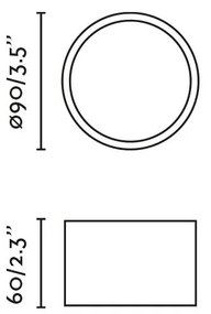 Spot LED aplicat tavan MIZU 8W negru