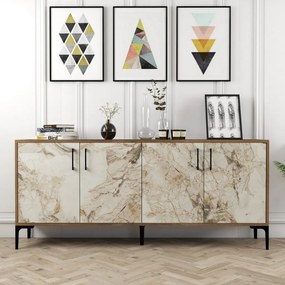 Dulap Kiev Walnut and White Marble