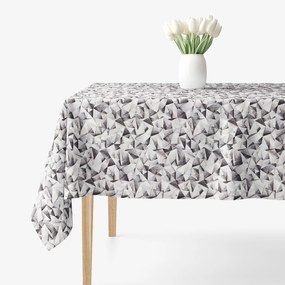 Goldea față de masă decorativă loneta - forme gri 100 x 100 cm