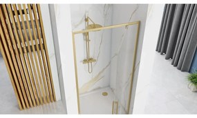 Rea Rapid Swing usi de dus 90 cm inclinabila auriu periat sticla transparenta REA-K2502