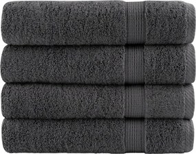 vidaXL Prosoape de baie, SOLUND 4 buc. antracit 100x150 cm 600 gsm