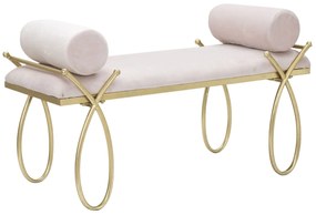 Mauro Ferretti Bancă Ribbon Roz cm 112,5X49X53 | Aosom Romania