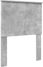 vidaXL Tăblie cap cu headboard Gri din beton 75 cm Lemn compozit
