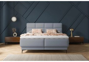 Pat matrimonial 140 cm Riviera 140 (cu somieră și saltea) (cu sp. depozitare) (grafit + negru). 1099648