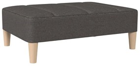 Canapea extensibila 2 loc.,taburet2 perne,textil,gri inchis Morke gra, Cu scaunel pentru picioare