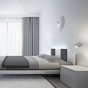 Aplica de perete cu 1 spot design modern BASIL crom satin 5379 RX