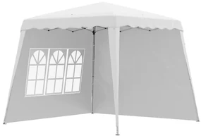 Outsunny Pavilion Pliabil UV50+ cu 2 Părți Laterale Stâlpi Oblici Geantă Transport | Aosom Romania