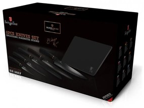 Set cutite otel inoxidabil (6 piese) cu stand magnetic Black Rose Collection Berlinger Haus BH 2407