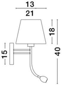 Aplica perete cu reader LED design modern Valencia NVL-8127402