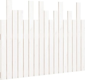 vidaXL Tăblie de pat pentru perete, alb, 108x3x80 cm, lemn masiv pin