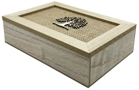 Cutie lemn TREE OF LIFE, 21x14x5.5cm