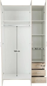 Dulap, 3 uşi, stejar sonoma, GWEN 70427