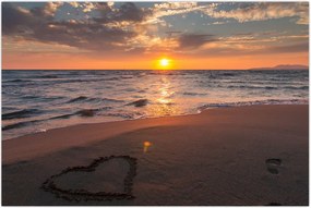 Tablou - Inima în nisip (90x60 cm)