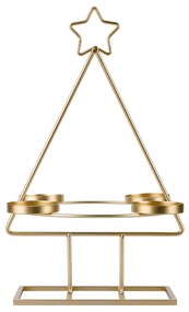 Coroană de Advent, aurie, metalică, BASIL