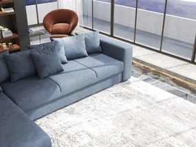 Colțar extensibil dumonde cu ladă de depozitare si sezut confortabil din spuma high-density, Gloria Enjoy Antracit 320x183 cm