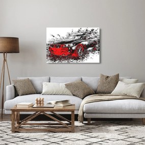 Tablou - Mașina pictată în acțiune (90x60 cm)